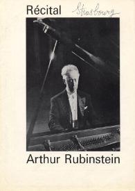 Portada:Recital Arthur Rubinstein