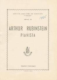 Portada:Arthur Rubinstein pianista