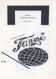 Portada:Programa de la obra de teatro Tango, de Slawomir Mrozek