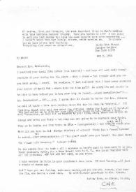 Portada:Carta dirigida a Aniela Rubinstein. Jackson Heights (Nueva York), 09-05-1986
