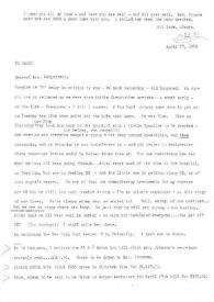 Portada:Carta dirigida a Aniela Rubinstein, 27-04-1989
