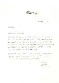 Portada:Carta dirigida a Aniela Rubinstein. Jackson Heights (Nueva York), 27-01-1992