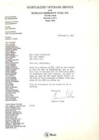 Portada:Carta dirigida a Aniela Rubinstein. Nueva York, 08-02-1963