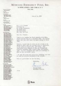 Portada:Carta dirigida a Clara H. Clemans. Nueva York, 14-01-1966