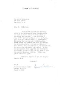 Portada:Carta dirigida a Arthur Rubinstein. Havana (Illinois ), 09-03-1962