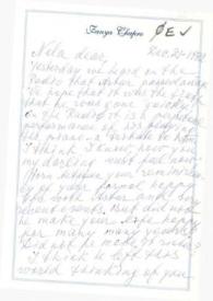 Portada:Carta dirigida a Aniela Rubinstein, 21-12-1982