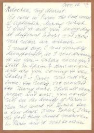 Portada:Carta dirigida a Aniela Rubinstein, 16-11-1977