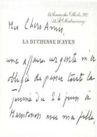 Portada:Tarjeta de visita dirigida a Aniela y Arthur Rubinstein. París (Francia)