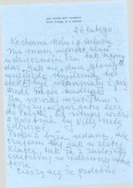 Portada:Carta dirigida a Aniela y Arthur Rubinstein. Nueva York
