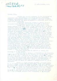 Portada:Carta dirigida a Aniela Rubinstein. Nueva York, 25-10-1959