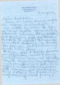 Portada:Carta dirigida a Aniela Rubinstein, 12-08-1971