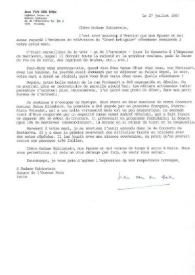 Portada:Carta dirigida a Aniela Rubinstein. Bruselas (Bélgica), 27-07-1987