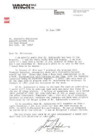 Portada:Carta dirigida a Annabelle Whitestone. Nueva York, 16-06-1980