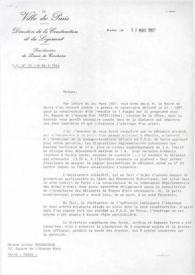 Portada:Carta dirigida a Aniela Rubinstein. París (Francia), 17-03-1987