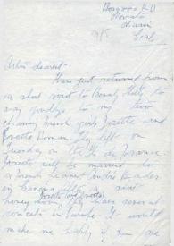 Portada:Carta dirigida a Arthur Rubinstein. Novato (California), 11-05-1954