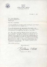 Portada:Carta dirigida a Arthur Rubinstein. Copenhague (Dinamarca), 06-10-1967