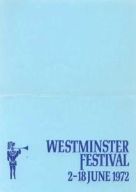 Portada:Tarjeta dirigida a Arthur Rubinstein. Londres (Inglaterra), 19-06-1972