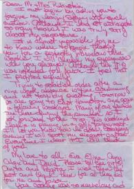 Portada:Carta dirigida a Aniela y Arthur Rubinstein. Nueva York, 19-08-1971