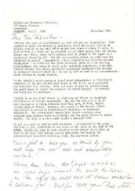 Portada:Carta dirigida a Aniela Rubinstein. Canberra (Australia), 24-12-1983