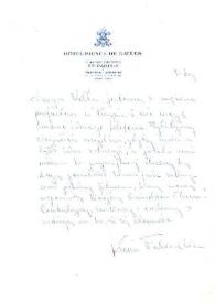 Portada:Carta dirigida a Aniela Rubinstein. París (Francia), 09-10-1969