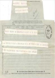 Portada:Telegrama dirigido a Arthur Rubinstein. Deauville (Francia), 21-05-1971