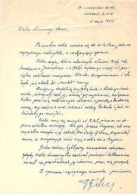 Portada:Carta dirigida a Arthur Rubinstein. Londres (Inglaterra), 31-05-1955
