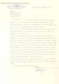 Portada:Carta dirigida a Aniela Rubinstein. Milán (Italia), 12-09-1957