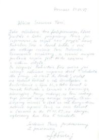 Portada:Carta dirigida a Aniela Rubinstein. Hannover (Alemania), 23-04-1989
