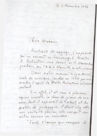 Portada:Carta dirigida a Aniela Rubinstein. Ollioules (Francia), 02-11-1987