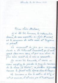 Portada:Carta dirigida a Aniela Rubinstein. Ollioules (Francia), 20-03-1988