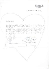 Portada:Carta dirigida a Aniela Rubinstein. Antibes (Francia), 01-10-1991
