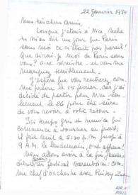 Portada:Carta dirigida a Aniela y Arthur Rubinstein, 22-01-1974