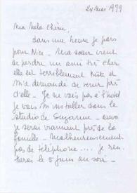 Portada:Carta dirigida a Aniela Rubinstein, 24-05-1979