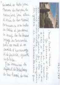 Portada:Carta dirigida a Aniela Rubinstein. Niza (Francia), 19-12-1988