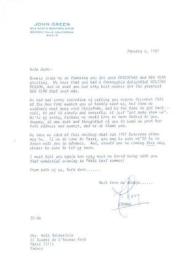 Portada:Carta dirigida a Aniela Rubinstein. Beverly Hills (California), 06-01-1987
