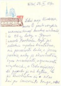 Portada:Carta dirigida a Aniela Rubinstein. Vilnius (Lituania), 23-03-1970