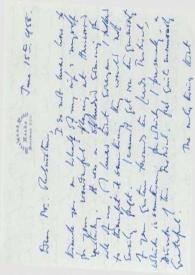 Portada:Carta dirigida a Arthur Rubinstein. Leeds (Inglaterra), 15-06-1958