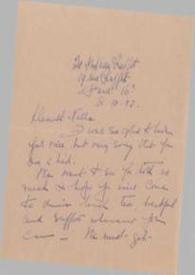 Portada:Carta dirigida a Aniela Rubinstein. París (Francia), 08-10-1952