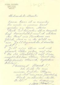 Portada:Carta dirigida a Arthur Rubinstein. Ramat Yitzhak (Israel)