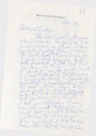 Portada:Carta dirigida a Aniela Rubinstein. Nueva York, 07-12-1978