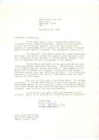 Portada:Carta dirigida a Aniela Rubinstein. París (Francia), 20-09-1985