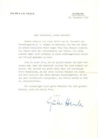 Portada:Carta dirigida a Arthur Rubinstein. Duisburg (Alemania), 18-12-1972