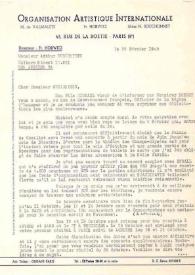 Portada:Carta dirigida a Arthur Rubinstein. París (Francia), 25-02-1948