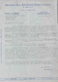 Portada:Carta dirigida a Arthur Rubinstein. París (Francia), 24-01-1953