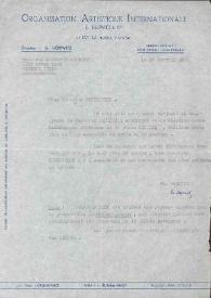 Portada:Carta dirigida a Arthur Rubinstein. París (Francia), 29-01-1953