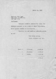 Portada:Carta dirigida a Arthur Rubinstein. Nueva York, 10-03-1945