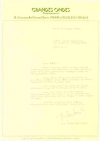 Portada:Carta dirigida a Arthur Rubinstein. París (Francia), 22-06-1979