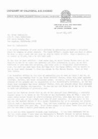 Portada:Carta dirigida a Arthur Rubinstein. Los Angeles (California), 11-08-1967
