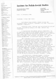 Portada:Carta dirigida a Aniela Rubinstein. Boston (Massachusetts), 11-08-1986