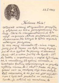 Portada:Carta dirigida a Aniela Rubinstein. Varsovia (Polonia), 23-01-1963